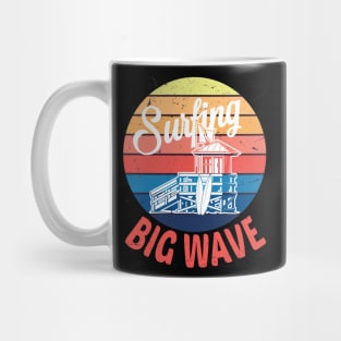 Surf - The Big Wave, Big Wave Surfer, Retro style wave, Vintage wave pattern, great wave, Japan surf culture, kanagawa shonan Mug